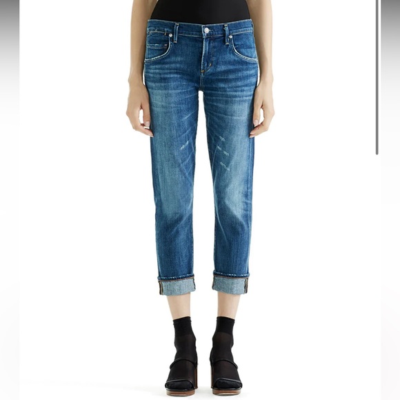 AGOLDE Isabel Slim Fit Boyfriend Starwood Slight Distressed Jeans - Picture 10 of 10